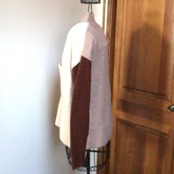 Madewell Redmond Mockneck Pocket Sweater in Colorblock XXS - Picture 6 of 8